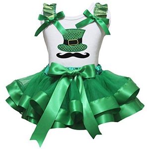 Petitebelle Hat & Beard wit hemd Kelly Band Petal Rock Set Nb-8J 1-3 Jahre groen