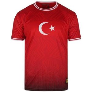 Voetbalshirt, Duitsland Europees kampioenschap 2024, shirt van Duitsland, Kroatië, Turkije, Servië, Roemenië, voetbal-T-shirt, Turkije, XL