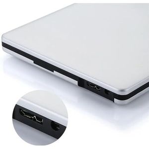 Aluminium 3D slanke externe Blu-ray ROM USB3.0/Type-C DVD-brander CD/DVD-brander optische drive for Windows en systemen(Blu ray player)