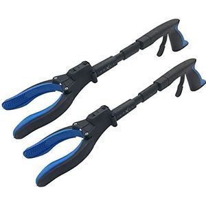 Grabber Reacher Tool 19"" Aluminium Magnetische Klauw met LED-licht, Reacher Grabber Pickup Tool, Opvouwbare Grijper Grijper voor Ouderen Grijpen het Bereiken Tool, Prullengrijpers Pickers, Blauw, door