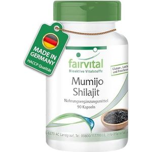 Fairvital | Mumijo Shilajit - 90 capsules - met 1000mg Mumijo poeder per dagelijkse dosis - originele shilajit Himalaya - kwaliteit getest en hoog gedoseerd - 100% veganistisch - Made in Germany
