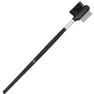 K-Pro Wenkbrauwborstel, wimperkam, 2-in-1 wenkbrauwen, wimperkam, metaal