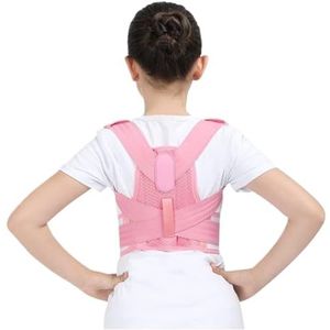 Buik-weg-gordel, Rughouding Corrector Orthopedisch Korset Schouder Lumbaal Wervelkolom Decompressie Taille Ondersteuning Correctie Buik Trainers(Pink,XL)