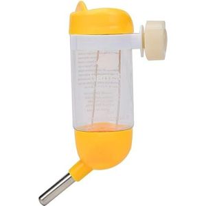 Drinkbak voor kleine dieren, 80mL Hamster Drinkfontein Kleine Pet Water Dispenser Mini Lekvrije Waterkoker Konijn Waterfles (Color : Yellow)