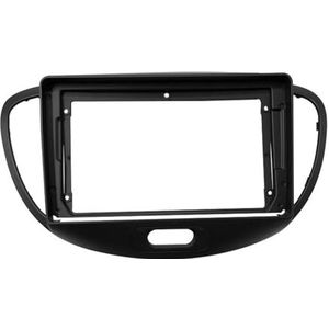 Autoradiopaneel Voor HYUNDAI I10 2008~2011 2 Din 9 Inch Autoradio PC ABS Kunststof Dashboard Frame En Kabel Dashboard Montagekit Autoradioframe