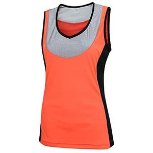 Airtracks Functioneel fietsshirt voor dames, mouwloos, Comfort Line, fietsshirt met korte mouwen, jersey, ademend, sneldrogend, reflectoren, rood, XL