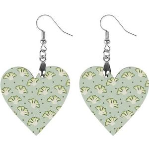 Vegetarisme Groenten Broccoli Leuke Hartvormige Hanger Oorbellen Voor Vrouwen Lichtgewicht Houten Oorbellen Mode-sieraden Geschenken