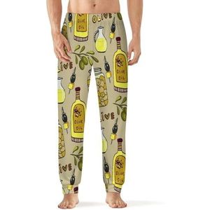Bright Olives Naadloze Mannen Pyjama Broek Zachte Lounge Bottoms Met Pocket Slaap Broek Loungewear
