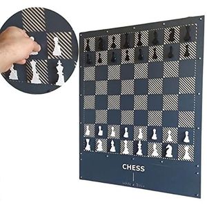 Magnetisch schaakspel, hangend bordspel, aan het plafond gemonteerd schaakbordspel met 32 ​​magnetische zwart-witte spelstukken for familiespelavond