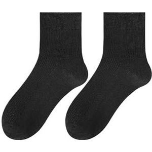 AHCover Sokken for kinderen, middellange damessokken, gekamde katoenen casual damessokken zonder botten, zweetabsorberende en ademende korte sokken (Color : B)