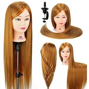 Neverland Beauty 30 inch 100% Synthetische Fiber Haar Training Hoofd Kappers Kapper Praktijk Mannequin Mannequin Pop met Klem Stand