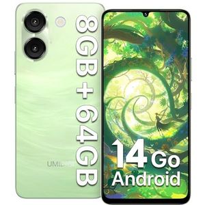 UMIDIGI G9A Smartphone, Android 14 Go, 6,75'' HD+ 4G Dual SIM, 8GB+64GB/1TB TF, 5000mAh/Face ID/GPS