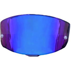 Motorhelm vizier lens, Helmvizier, TTC-schild for KYT TT-cursus Motorhelmvizier Uv-bescherming Windscherm Hoge sterkte Capacetes Accessoires (zwart - alleen for gebruik overdag)(Rainbow-day Use Only)