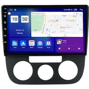 Android 14 autonavigatie in-dash autoradio-ontvanger voor Volkswagen Jetta 5 2005-2010 dubbel Din 9 inch touchscreen autoradio met satellietnavigatie Bluetooth handsfree RDS SWC(A,Y1 8Core 4+32G)