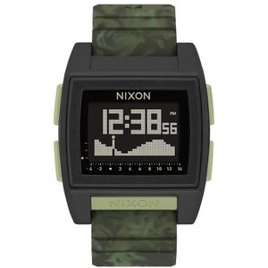 NIXON Base Tide Pro A1307 - Green Camo - 100m Water Resistant Men's Digital Surf Watch (42mm Watch Face, 24mm Pu/Rubber/Silicone Band) - Made with #Tide Recycled Ocean Plastics
