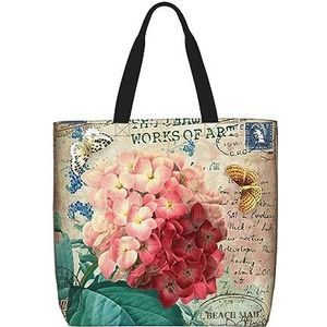 OdDdot Onderzeese Walvis Print Tote Bag Voor Vrouwen Opvouwbare Gym Tote Bag Grote Tote Tassen Vrouwen Handtas Voor Reizen Sport, Roze bloemen, Eén maat