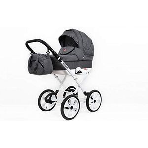 Kinderwagen 3in1 Retro Autostoeltje Buggy Isofix Rosso By Saintbaby Grey Honeycomb 2in1 zonder autostoel