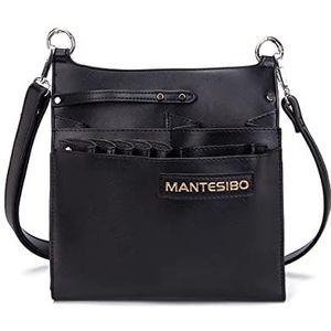 Mantesibo Salon Kapper Gereedschapstas Kappersschaartas Haarstylist Tas Kappers Schaar Zakje Haarstylist Schouder en Heuptasjes Kapper Tas voor Haarstylistkam clips schaar en Kapper spullen Zwart