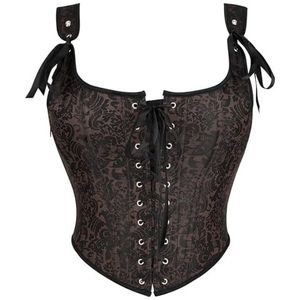 Overbust Corset - Bruin - Corset Top - Vintage Bandage - Figuur