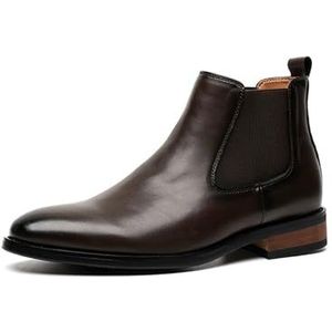 Mens Chelsea Boots Leather Dress Boots For Men (Color : Brown, Size : EU 39)