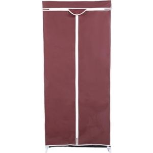 Canvas Kledingkast Slaapkamer Garderobe Opvouwbare Garderobe Opslag Organizer Kast Opslag Draagbare Kasten Enkele Garderobe Stoffen Kledingkasten voor Slaapkamer Tijdelijke Garderobe Kleding Rail met
