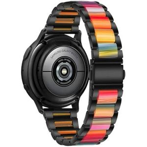 20 mm band geschikt for Samsung Galaxy Watch 3 41 mm 45 mm Actief 2 40 mm 44 mm Gear S3 staal + harsband geschikt for Huawei GT3 22 mm geschikt for Amazfit gts 3(Color:Black Colorful,Size:20mm)