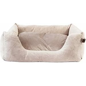 Kentucky Dogwear Hondenbed voor grote honden (groot, 100 x 80 cm) | velours | beige | hoge kwaliteit, comfortabel, modieus en gemakkelijk te wassen | bank en stoel voor honden | accessoires