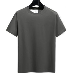 Heren T-shirts Zware katoenen ronde hals Slim fit Zacht ademend Casual ondershirt Comfortabel duurzaam basisstuk Dagelijkse veelzijdige laagjes(Dark Grey 2pcs_3XL 80-90KG)