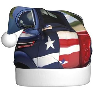SSIMOO 4 Juli Patriottische Vrachtwagens Kerstfeest Hoeden Volwassen Kerst Hoeden, Vakantie Feest Accessoires, Verlicht het feest!