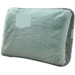 DieffematicRSD Warmwaterkruik Oplaadbare Warmwaterzak Elektrische USB Warmte Waterzak voor Thuis Slaapkamer Slaapzaal Buiten (Color : Green)