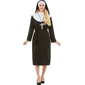 Funidelia | Non kostuum voor vrouwen Religieus, Sister Act, Beroepen - Kostuum voor Volwassenen, Accessoire verkleedkleding en rekwisieten voor Halloween, carnaval & feesten Maat - L - Zwart