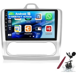 Android 15 Autoradio voor Ford Focus Exi MT 2 3 Mk2/Mk3 (2004-2011) 9"" 2K Scherm Android Hoofdeenheid Multimedia Speler met Carplay GPS Navi BT 5G WiFi DSP SWC,K3 pro