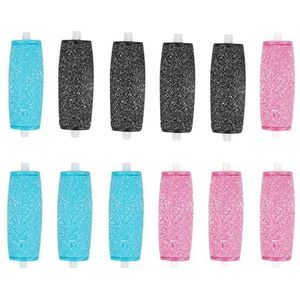 12 reservewielen, reservevoeten, navulkoppen, 3 soorten ruwheid, puimsteen, voor pedicure, elektrische voetsteunen