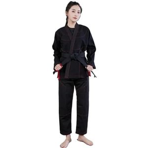 Een karate kostuum Judo Gi Judo Suit Unisex Adult Kids Multicolor Multiple Sizes(Black with red,125-135cm)