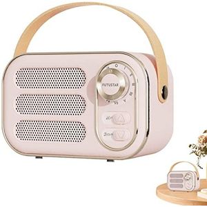 Yeeda Draadloze retro luidspreker, multifunctionele bluetooth-luidspreker, thuis, slaapkamer, kantoor, handsfree-functie, muziekmp3-speler, 360 graden stereoeffect DW13 draadloos