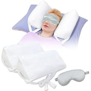 Mybow Rugslaap-trainingskussen, nekstabilisator om te slapen, rugslapers, nek- en schouderpijn, orthopedisch slaapkussen, rechtop kussen, na operaties, hoofdwig,
