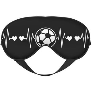 I Love Voetbal Slaap Eye Mas Bijgewerkt Ontwerp Licht Blokkerende Night Eye Blinder Mannen Vrouwen Shift Werk Reizen