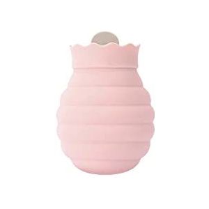 DieffematicRSD Warmwaterkruik Winter Warm Warm Water Fles Capaciteit Water Injectie Waterzak Hand Voeten Warmer Met Zachte Veilige Verwijderbare Gebreide Inham (Color : Pink)