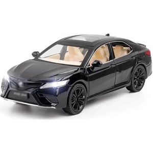 legering auto model speelgoed Voor Toy&ota Camry 1:24 Legering Model Auto Speelgoed 6 Deuren Kan Worden Geopend Metalen Body Plastic Chassis Rubber band (Color : Black)