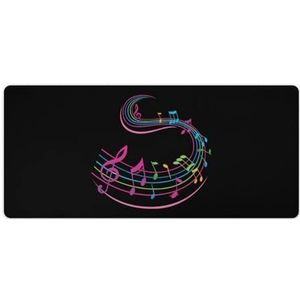 Kleurrijke Muziek Opmerking Mode Bureau Muis Mat Antislip Gaming Muismat Accessoires Decor 40x90cm
