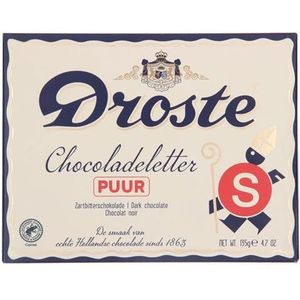 Droste - Chocolade Letter Puur ""S"" - 135g