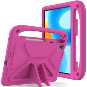 Tabletzakken hoesje Kinderhoes compatibel met Huawei MatePad 11.5 /Air (2023), lichtgewicht schokbestendig handvat standaard kindvriendelijke beschermhoes Tablet Pc Zaak(Color:ROSE RED)