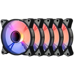 QPSJXN 120 mm RGB Cooling Ventilator 4Pin PWM Argb Computer Case Ventilator met Effect 3Pin 5V 12cm Ventilador voor PC's (AR12PRO 5IN1)