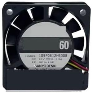 Voor Sanyo voor Denki 109P0612H6D08 DC 12V 0.13A 60x60x20mm 3-draads serverkoelventilator
