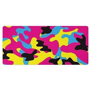 Roze Camo Patroon Print Bureau Pad Protector Muismatten Kantoor Tafel Mat Grote Muismat Antislip Laptop Pad