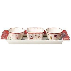 Villeroy & Boch Toy's Delight Dipset (4-delig) - Serveerplankje en schaaltjes voor feestelijke gelegenheden