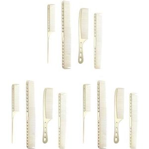 3 set 4pack/lot Ergonomische Handvat Voor Meer Comfortabele Haar Kammen Ervaring Comfortabeler Om Metalen Haar Snijden Kam, Lokale rijke goud