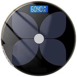 Badkamerweegschalen Elektronische Digitale Weegschaal Lichaamsvet Vloerweegschaal Lichaamssamenstellinganalysator Sluit Bluetooth Smart Scales Aan Gemakkelijk Te Gebruiken(Black)