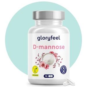 D-mannose capsules 2000 mg - 90 vegan capsules - Hoge kwaliteit D-mannose supplement - Alternatief voor cranberry - Veganistisch & in het laboratorium getest