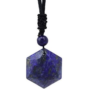 Natuurlijke Crystal Quartz hanger stenen hanger touw ketting ketting,Lapis Lazuli